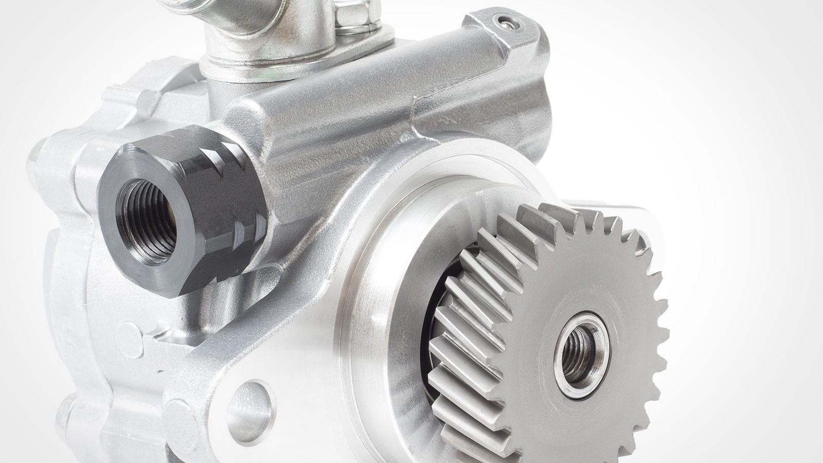 close up of water injection pump
